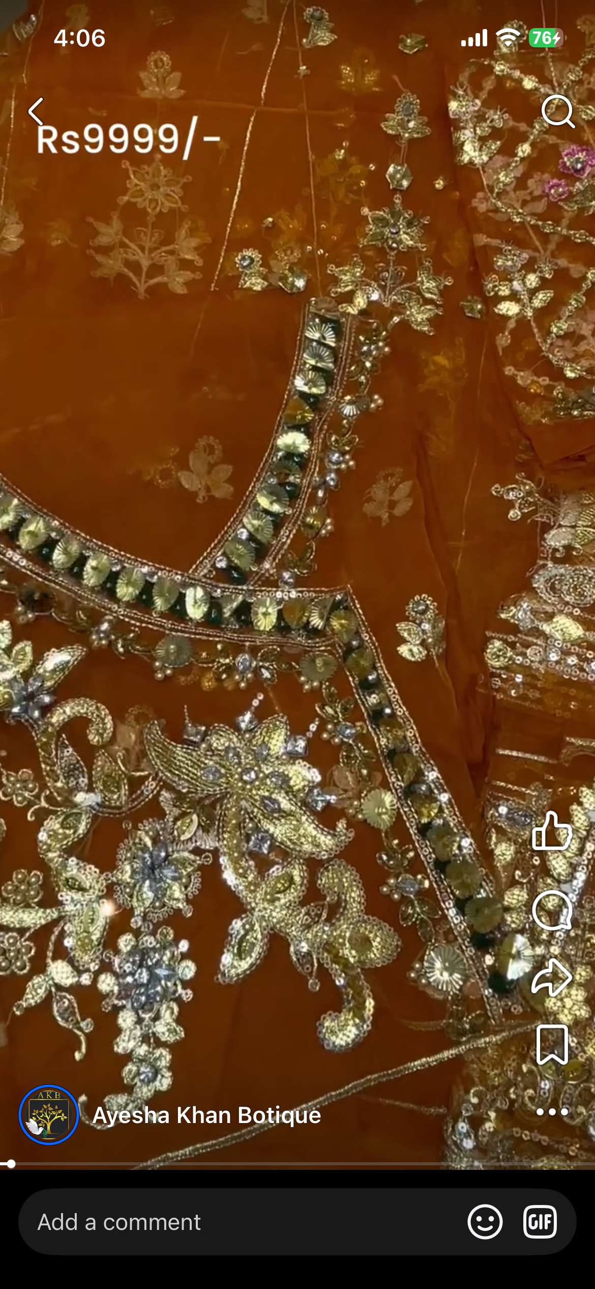 MariaB orange angrakha ra