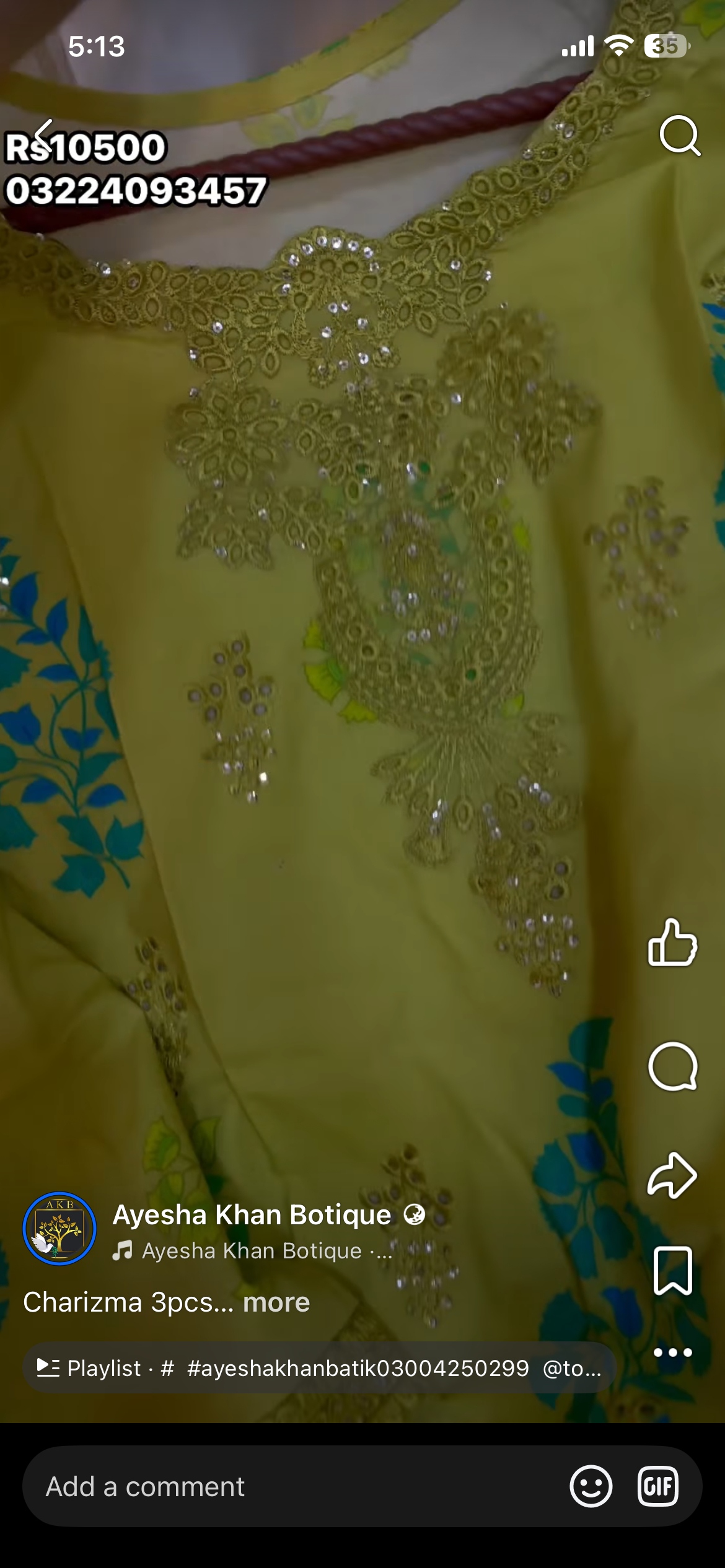 Charizma ready to wear only advance payment on whtsapp 03224093457
