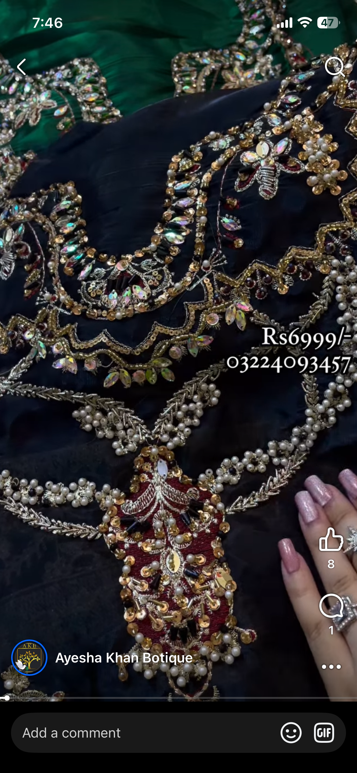 MariaB shisha silk black ra