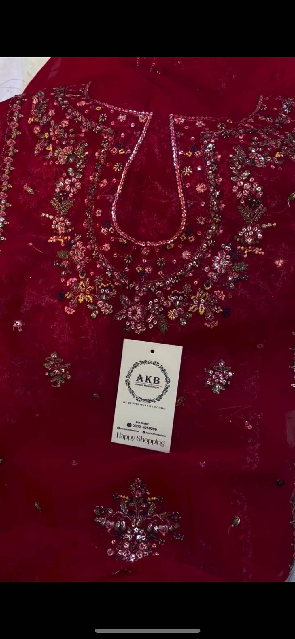 Hussain Rehar Red Chiffon (SU)