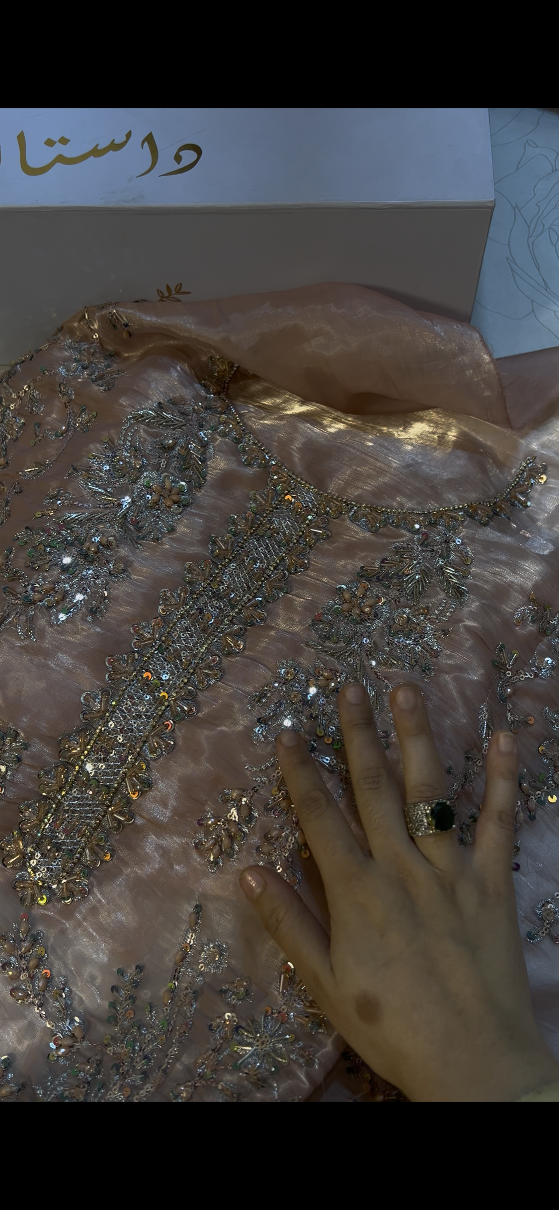 Sara Rohail Asghar Sheesha Silk Light pink