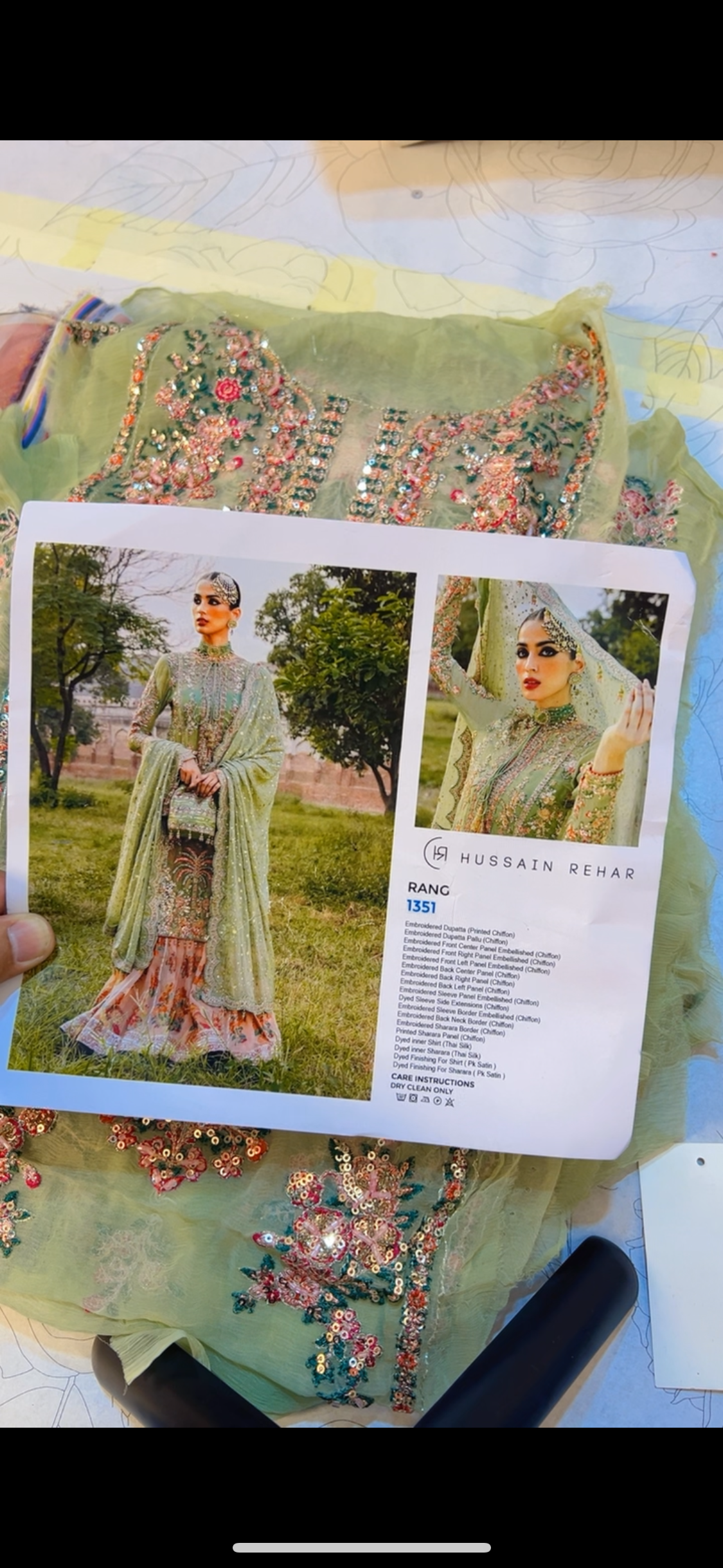 Hussain Rehar pista Chiffon heavy (PR)
