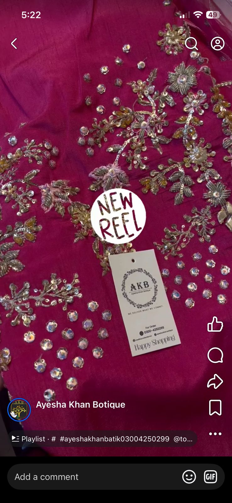 Kanwal Malik Hotpink Bia