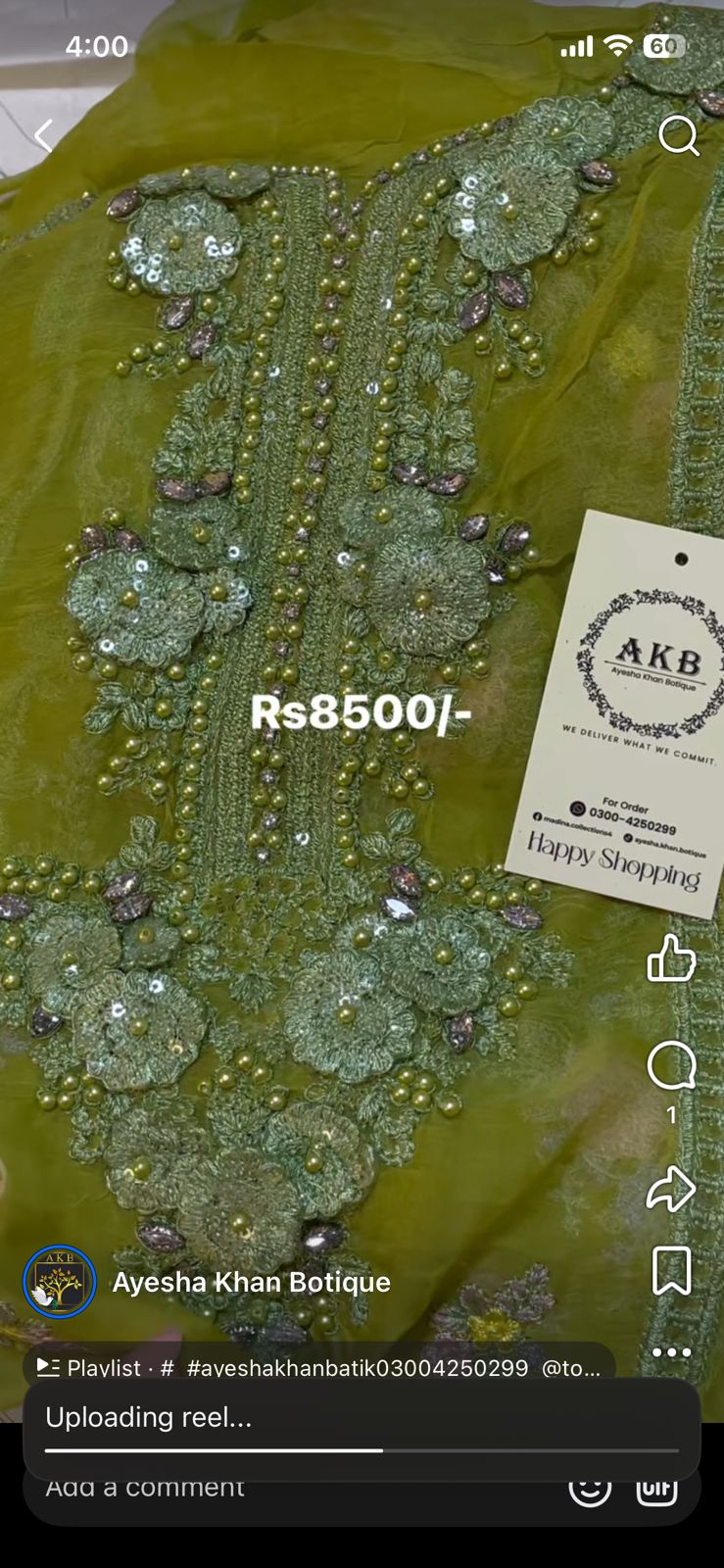 Maria B chiffons parrot