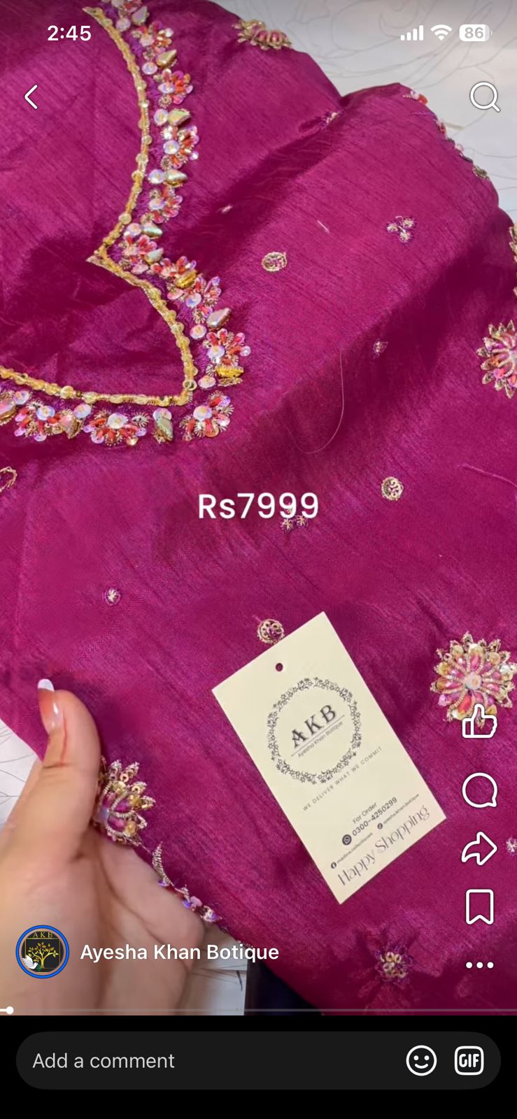 Hussain rehar hot pink