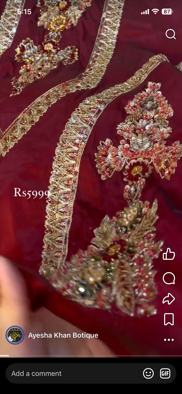 Hussain Rehar Meroon silk lot