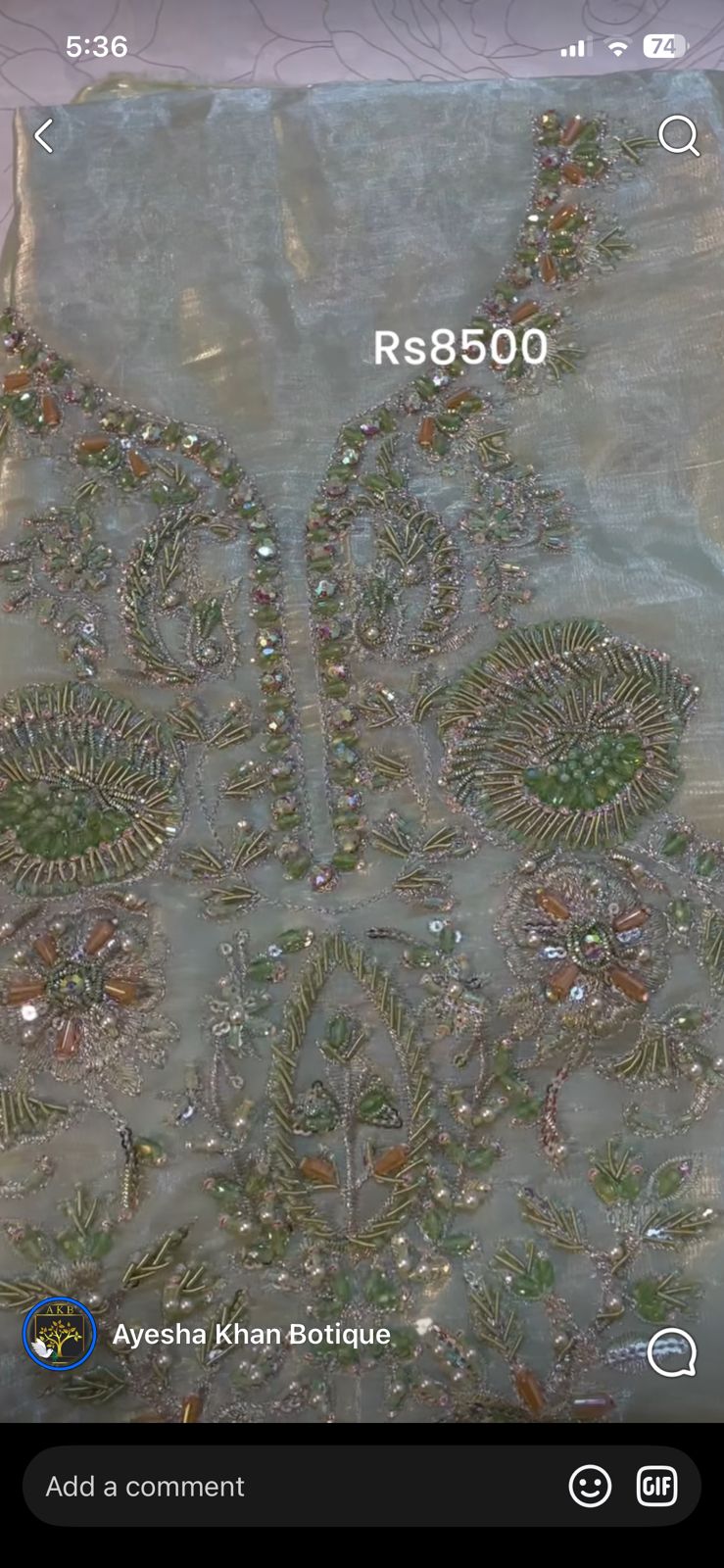 Sheesha Silk Pista Ai