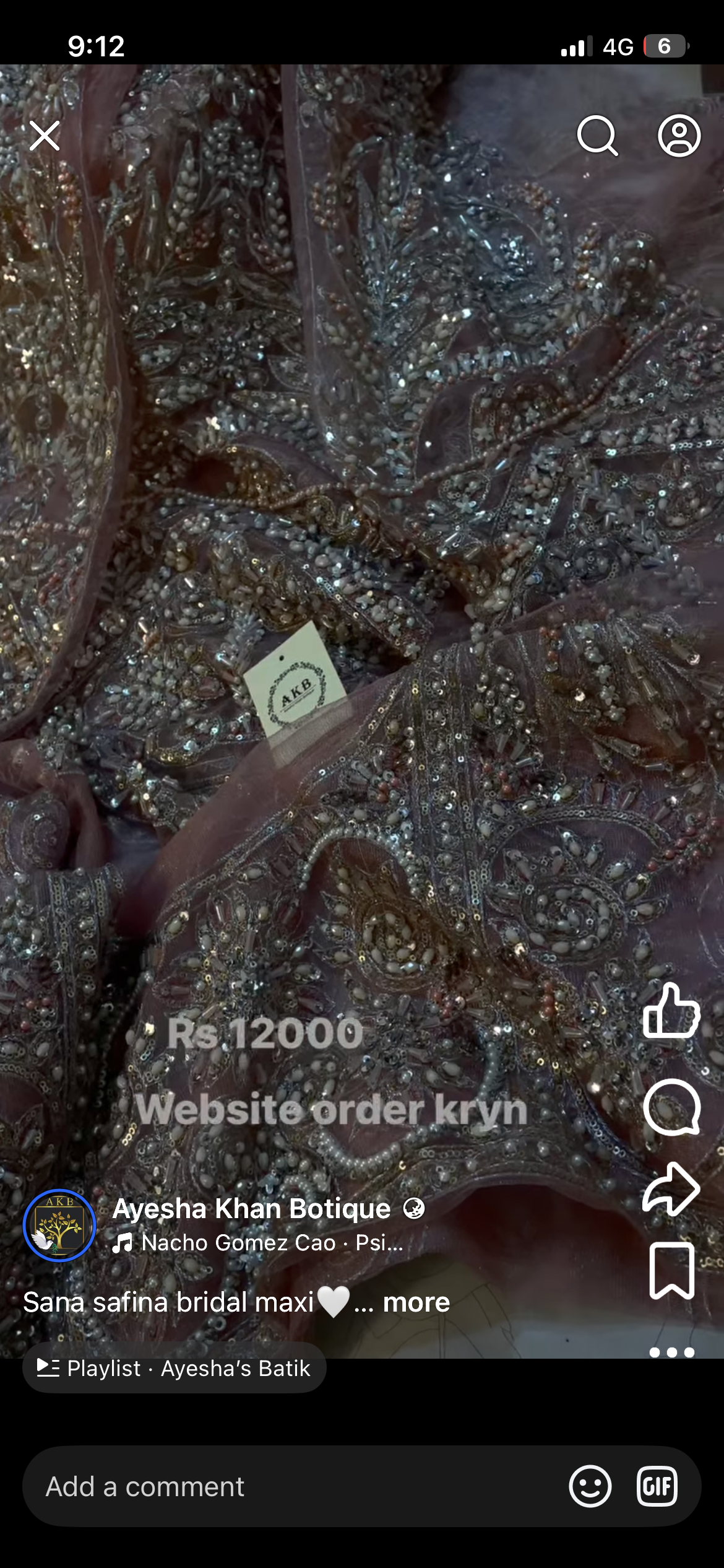 Sana safinaz bridal maxi