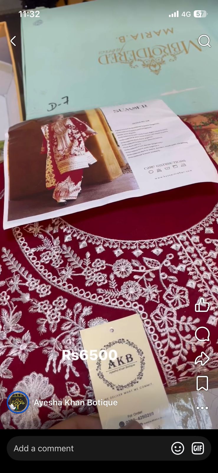 Hussain Rehar White red Lawn