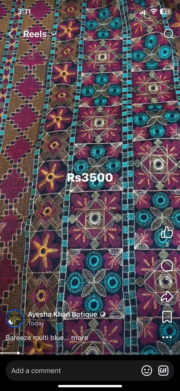 Bareeze Multi Blue