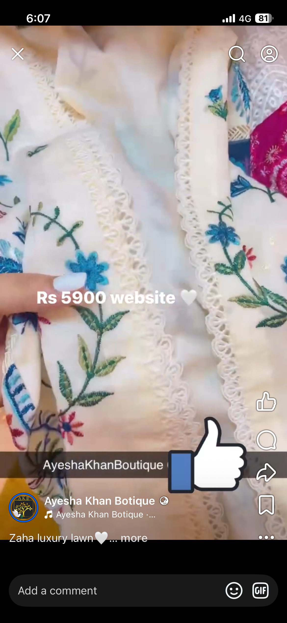 Zaha luxury lawn white yellow🤍