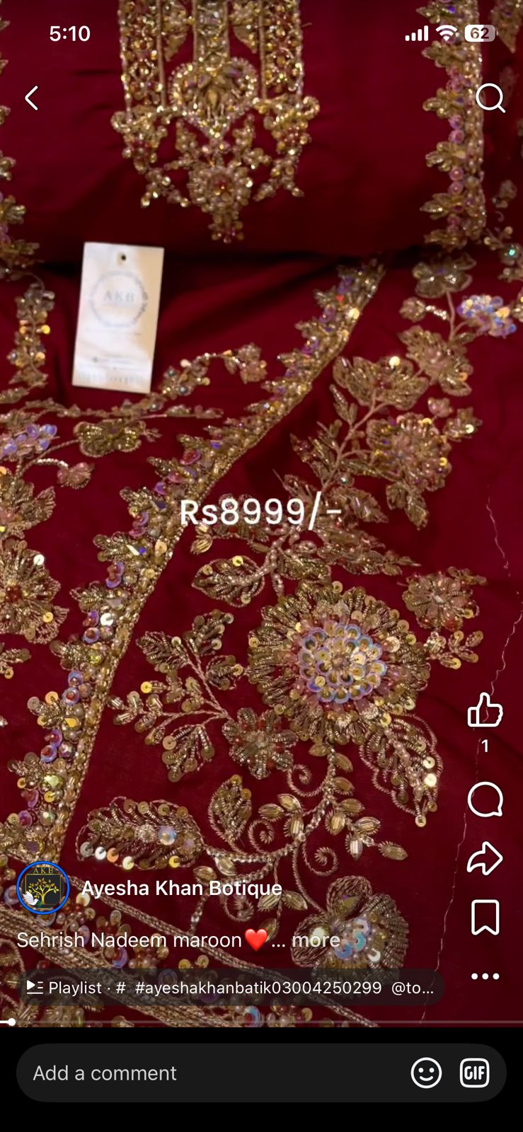 Sehrish Nadeem Maroon