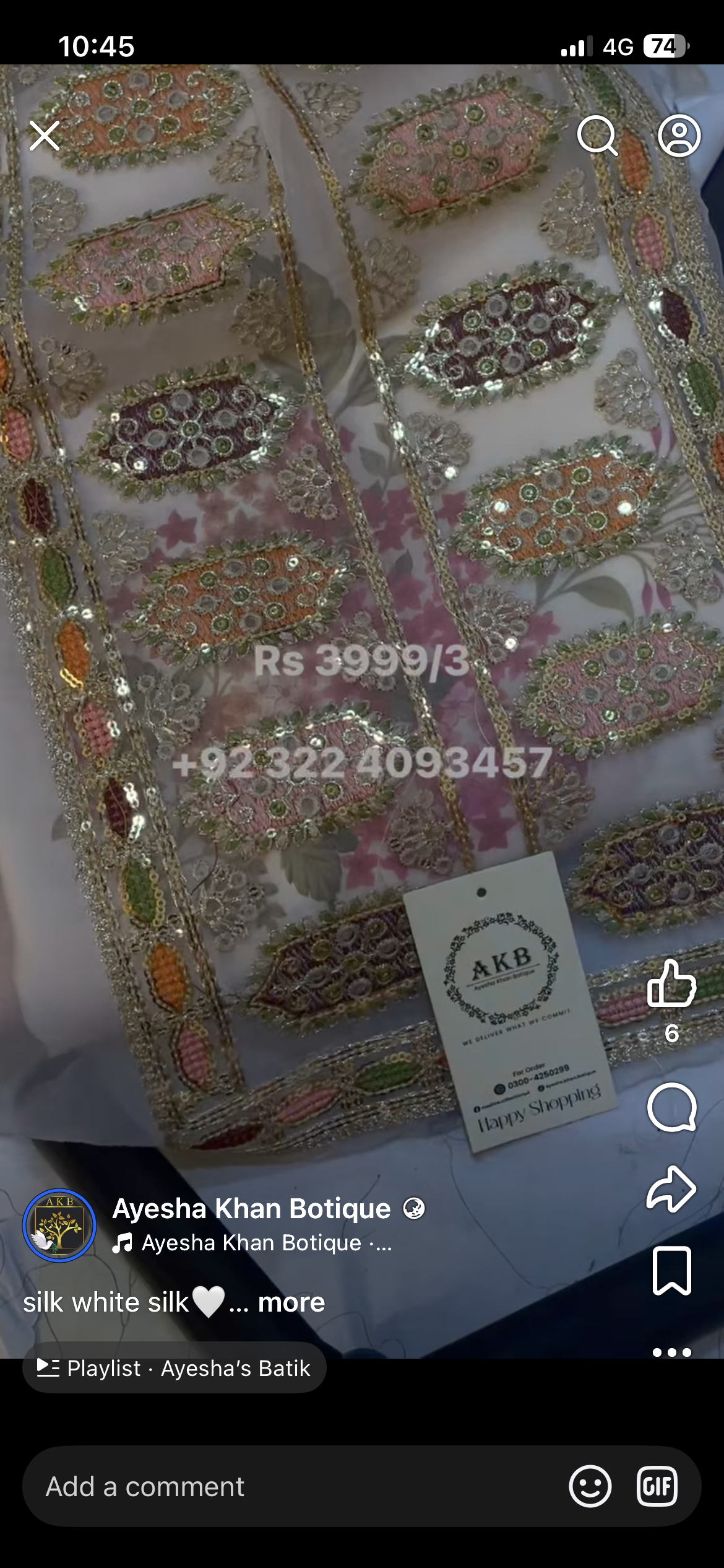 Sabiya sachi white silk