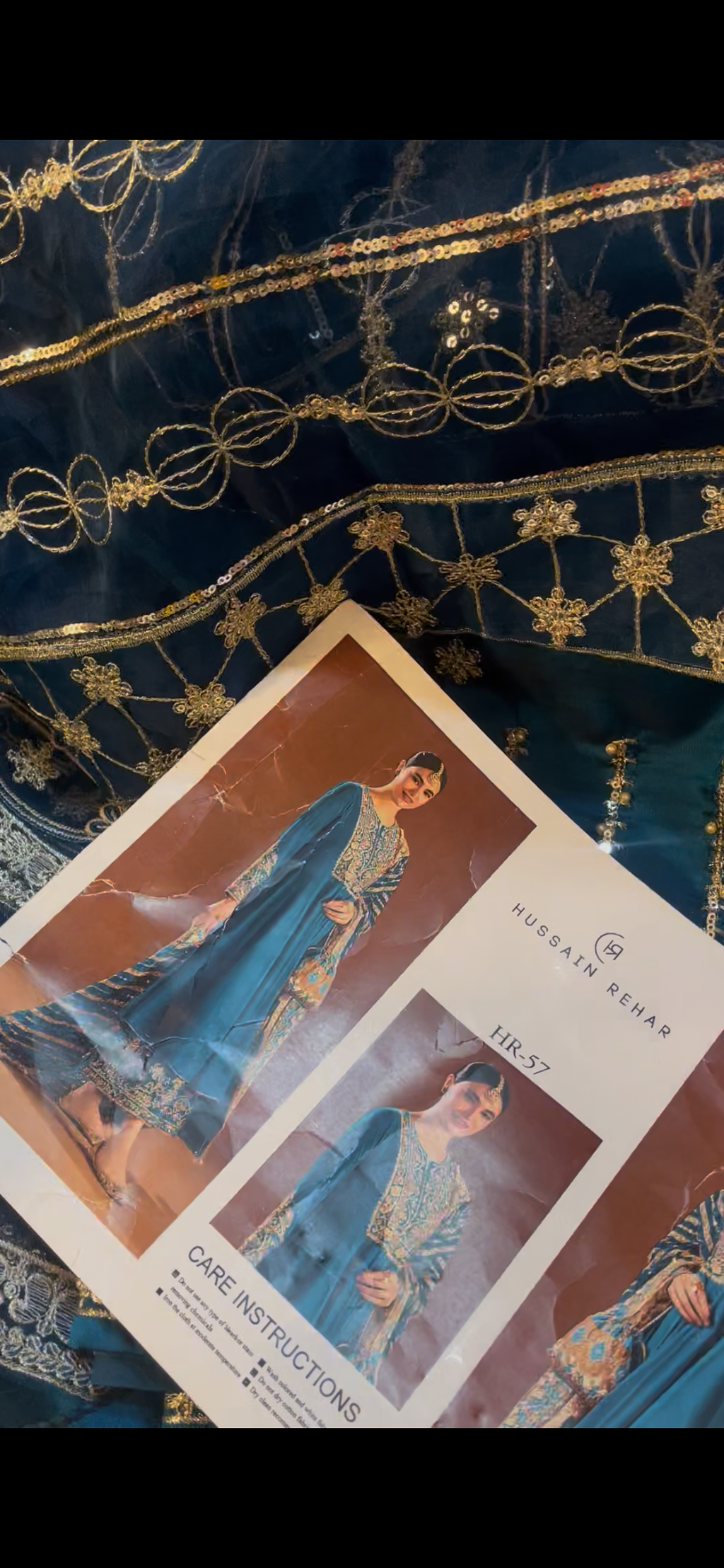 Hussain Rehar Silk Shirt Orgnza dupta