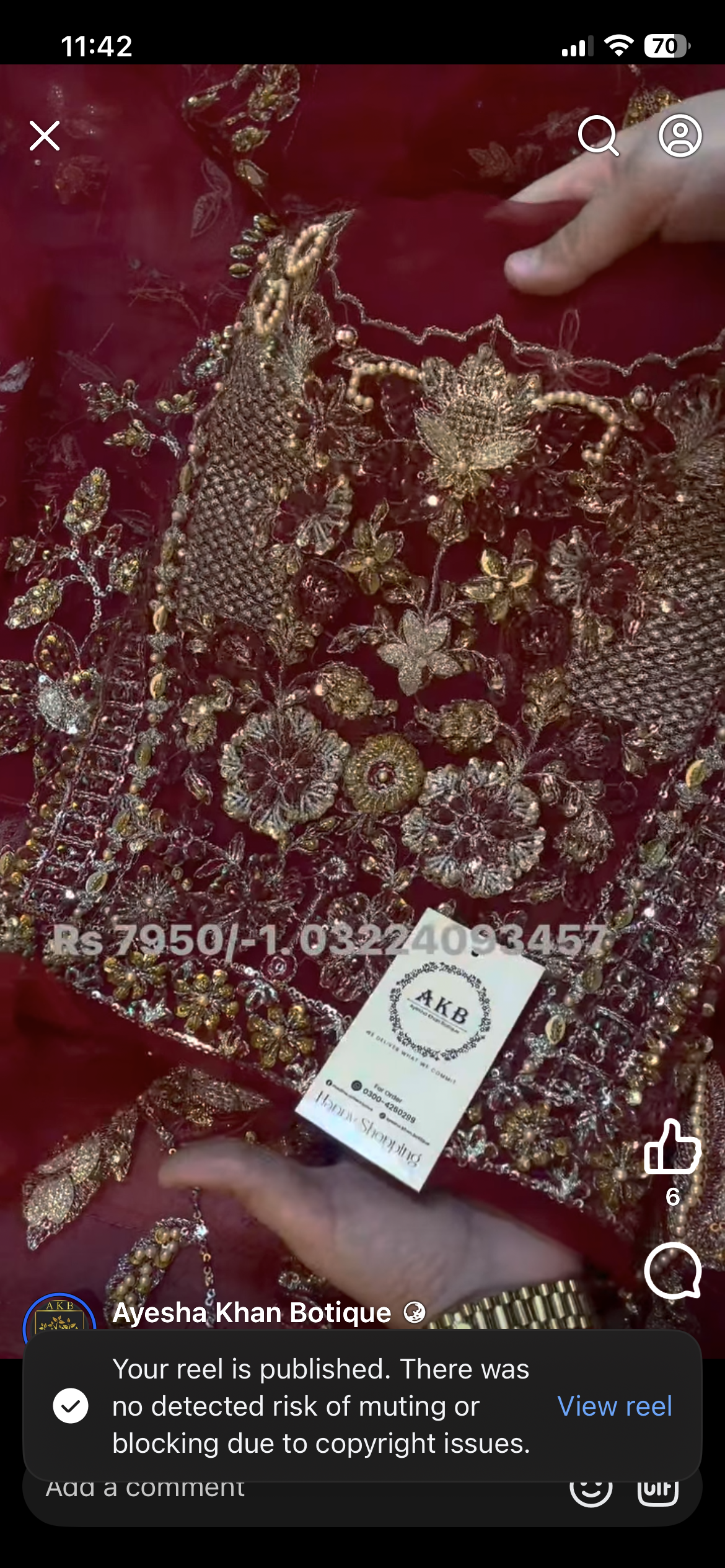 Hussain Rehar anari red maxi