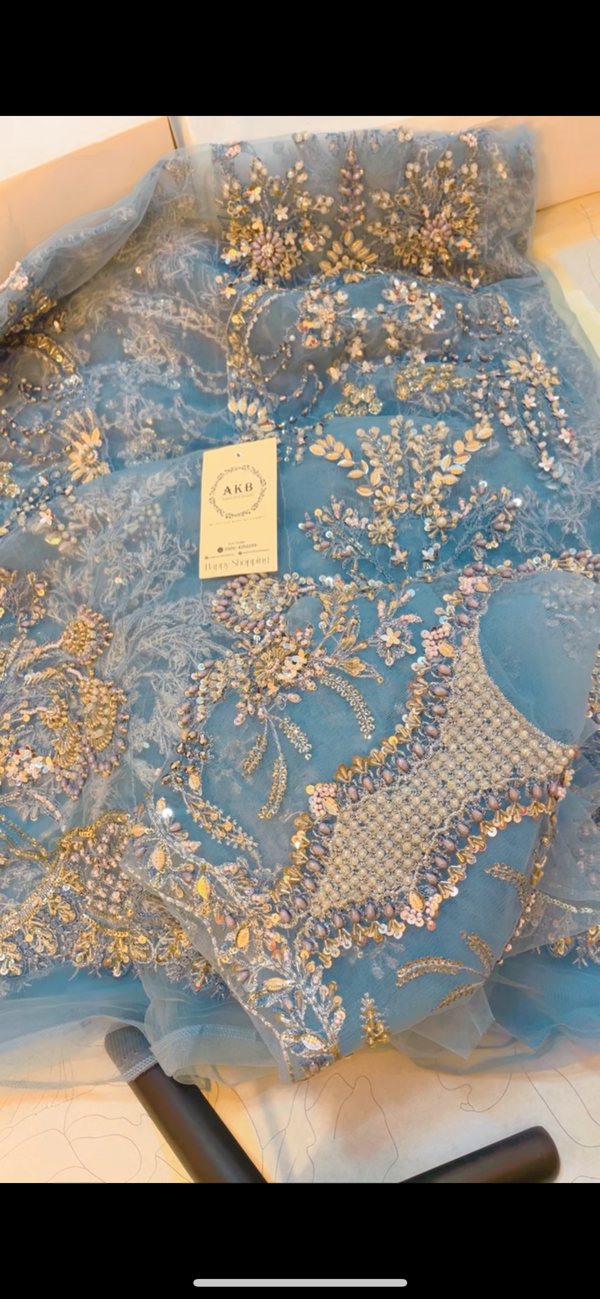 Suffuse ice blue maxi