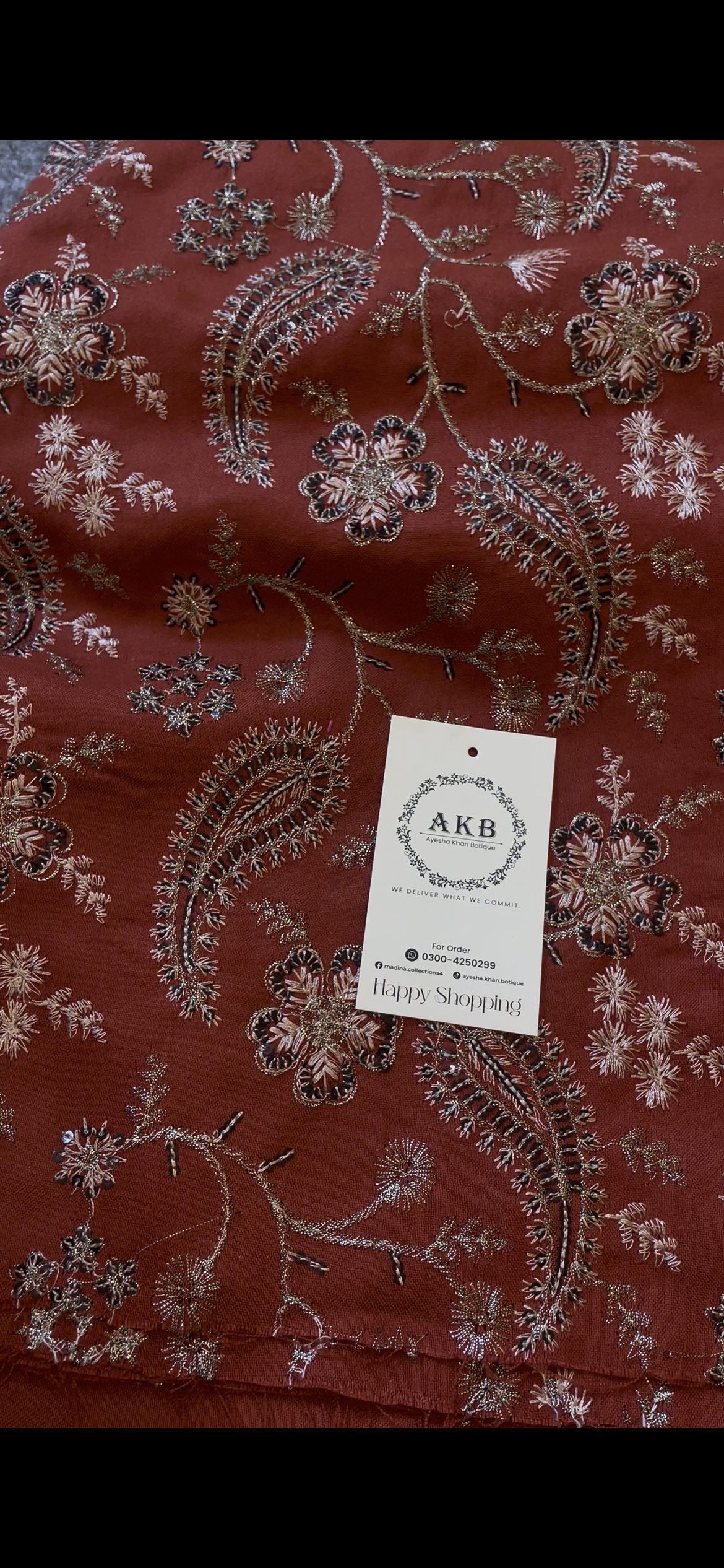 Embroidery dhanak 3pcs