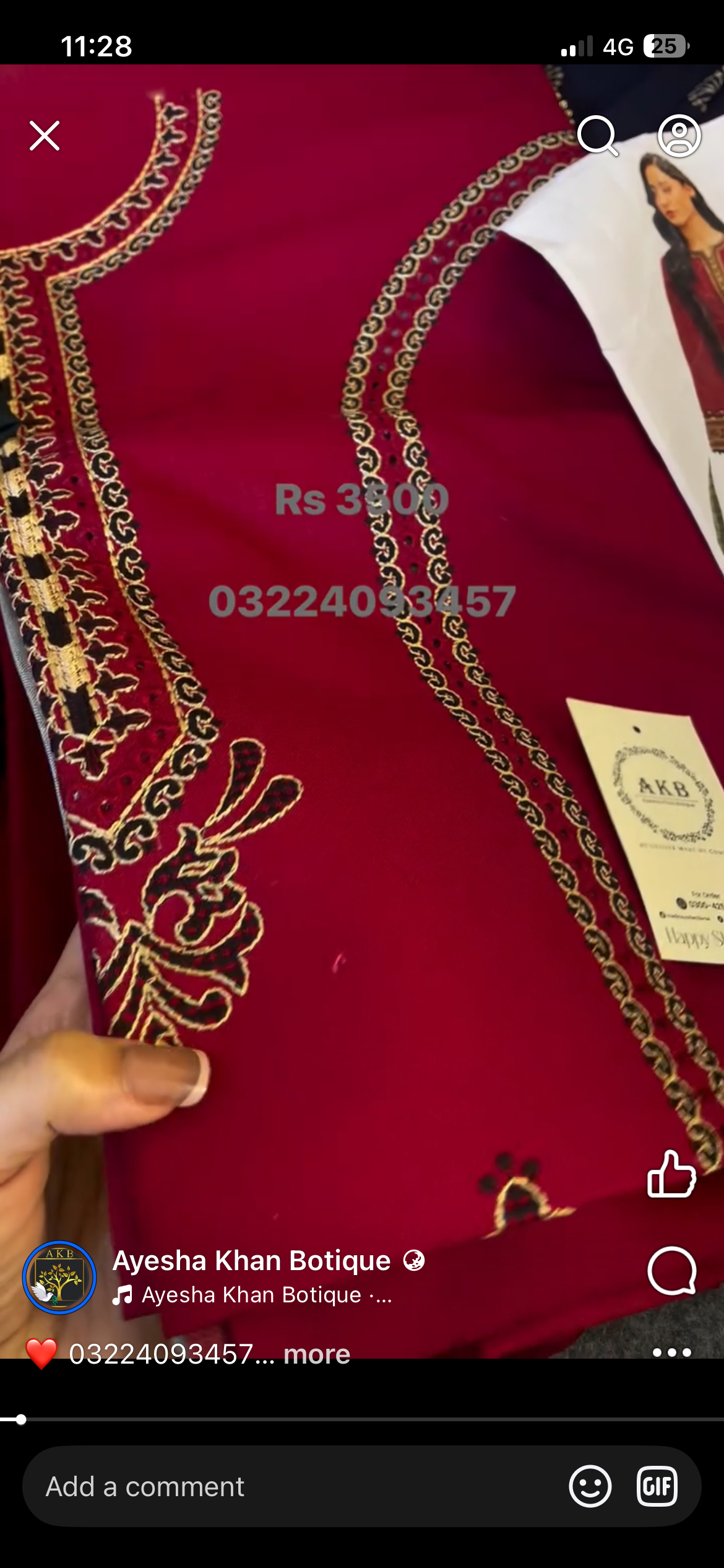 Jazmine black red winter 3pcs