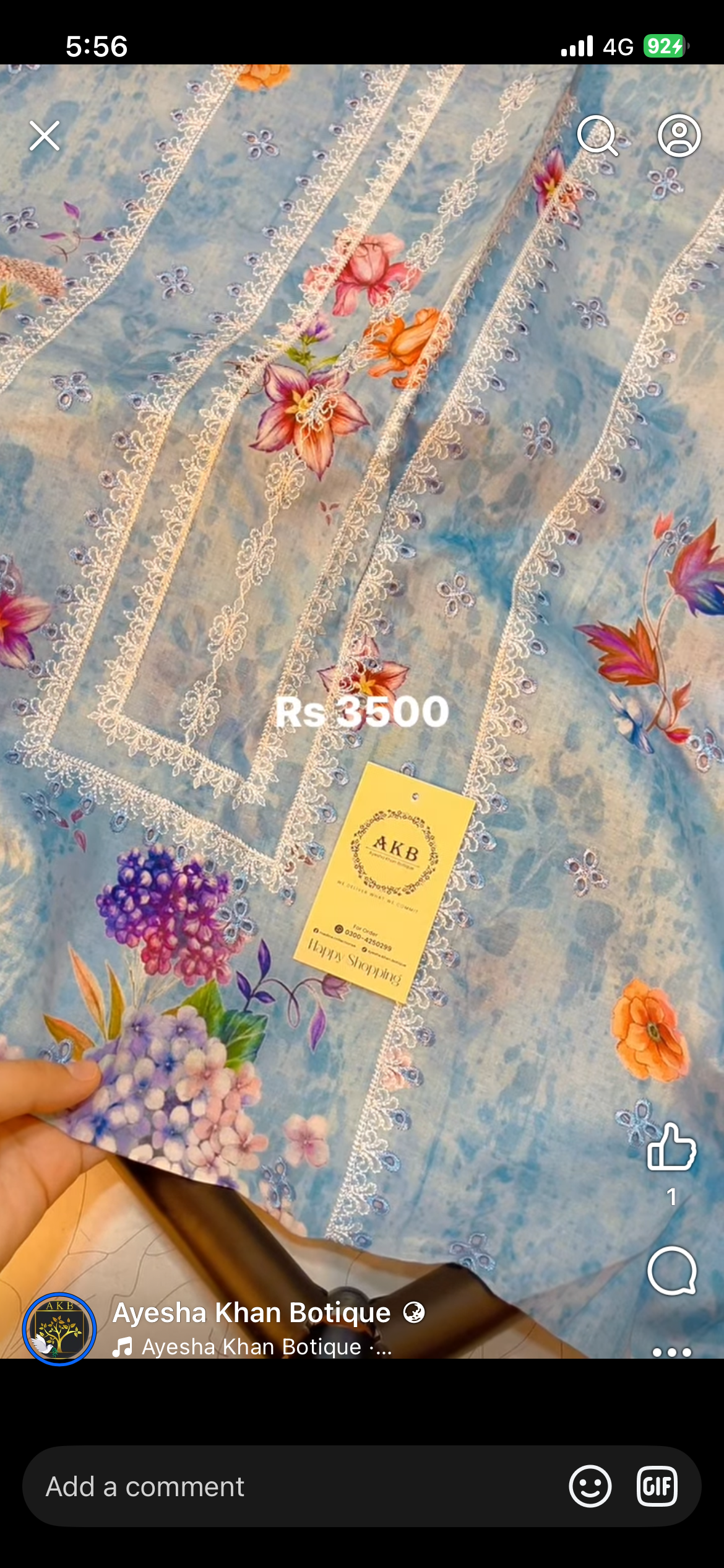 Breeze like print kari sky lawn