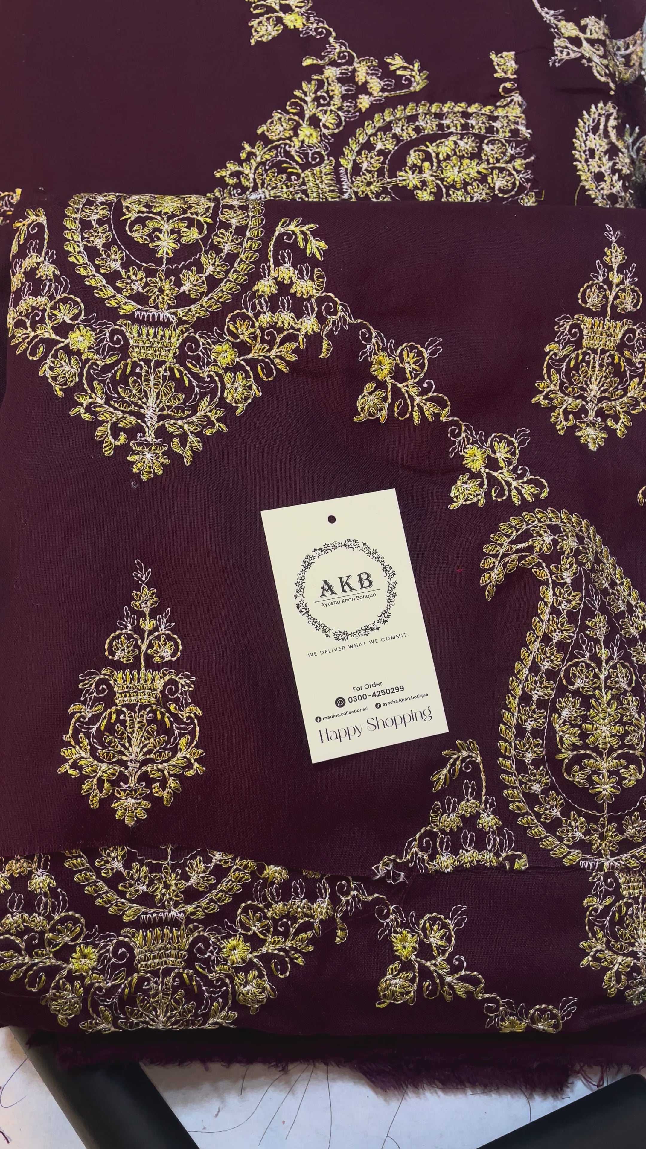 Kysria dhanak maron 3pcs carry design