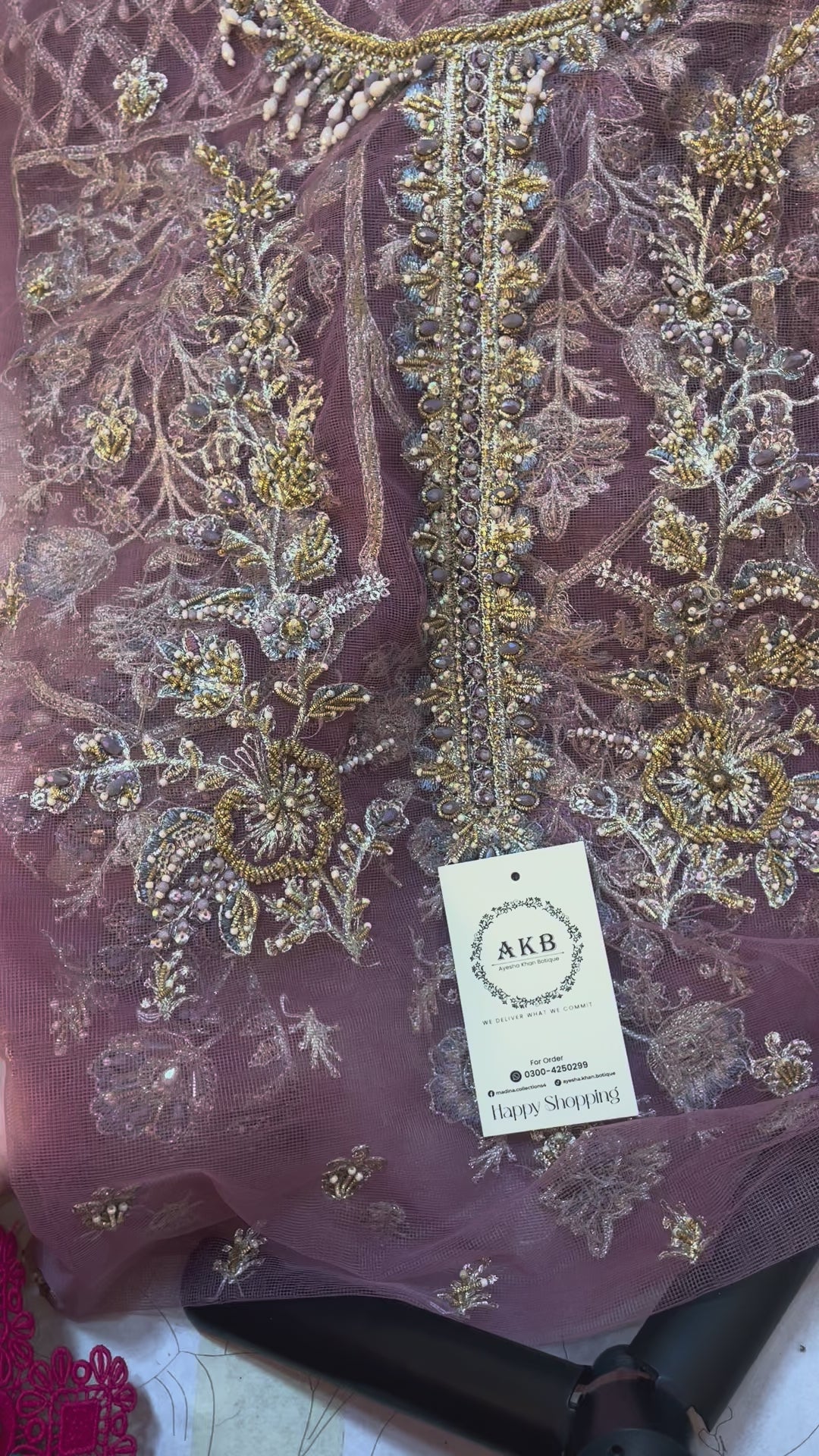 Lilac heavy hand made net