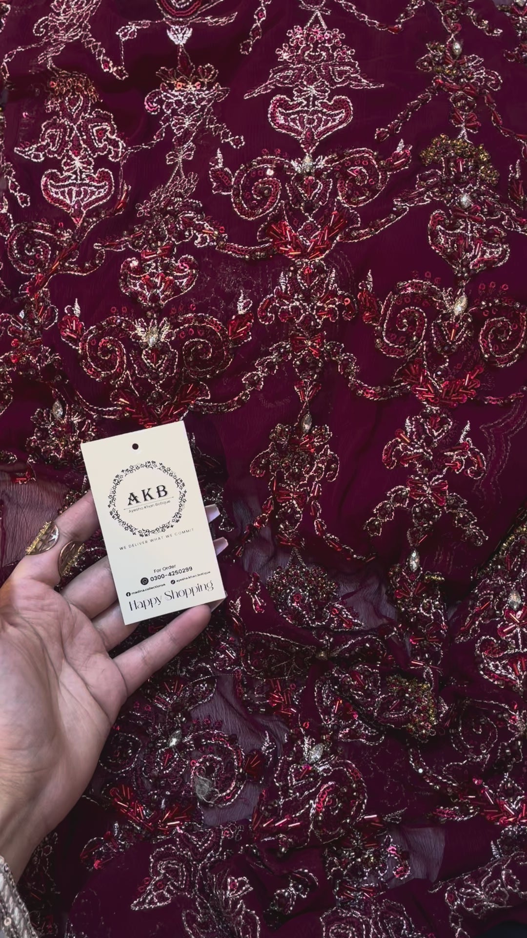 Maroon long shirt chiffon